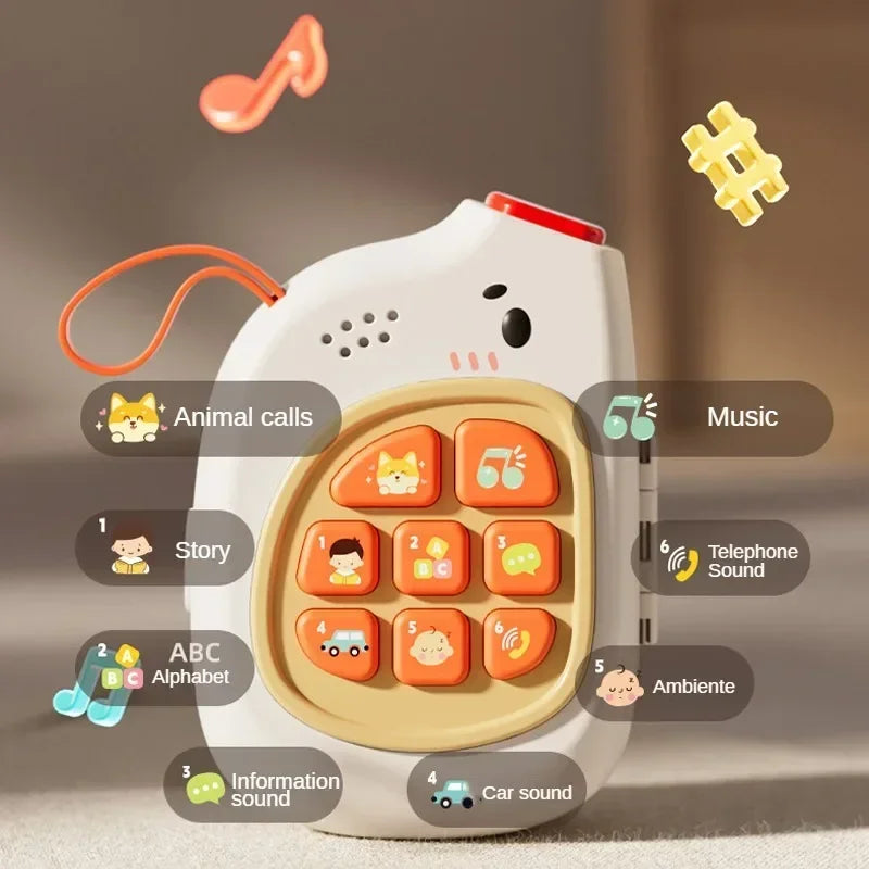 Interaktives Montessori-Spielzeug | Lernspieltelefon für Kinder mit Musik und Tönen