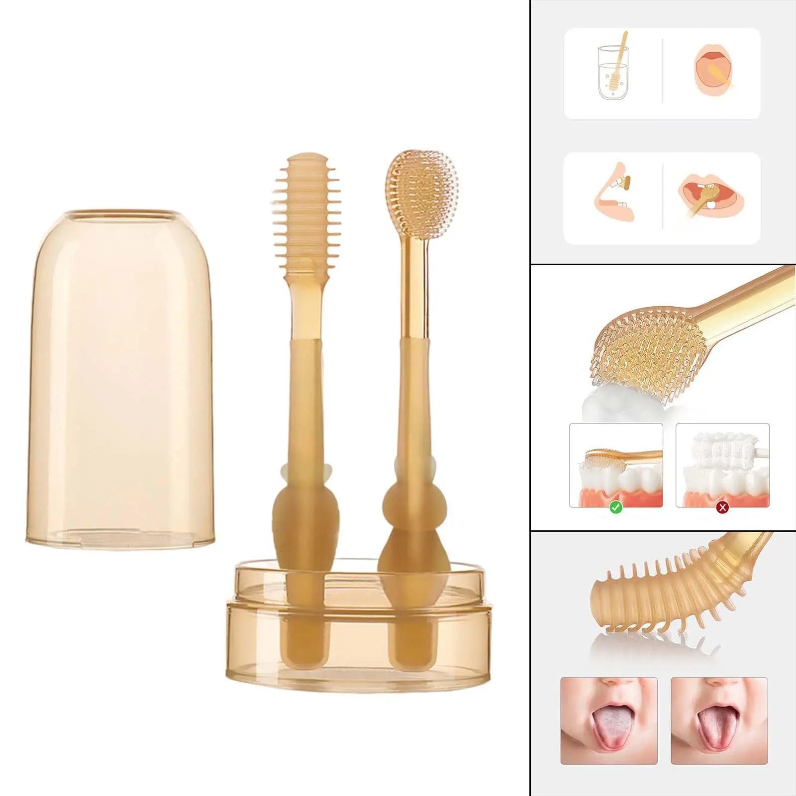 Sanft zum Zahnfleisch – Kinderzahnbürsten-Set aus Silikon