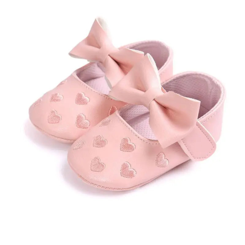 Anti-Rutsch Baby Schuhe – Weiche Krabbelschuhe mit Schleife für Mädchen