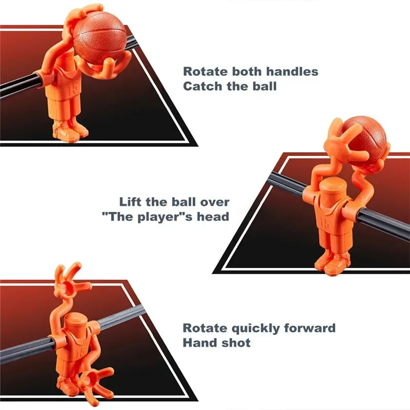 Interaktives Tisch-Basketballspiel mit Schussmechanismus