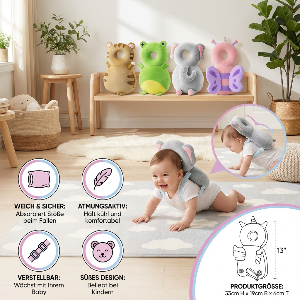 Niedlicher Baby Kopfschutz