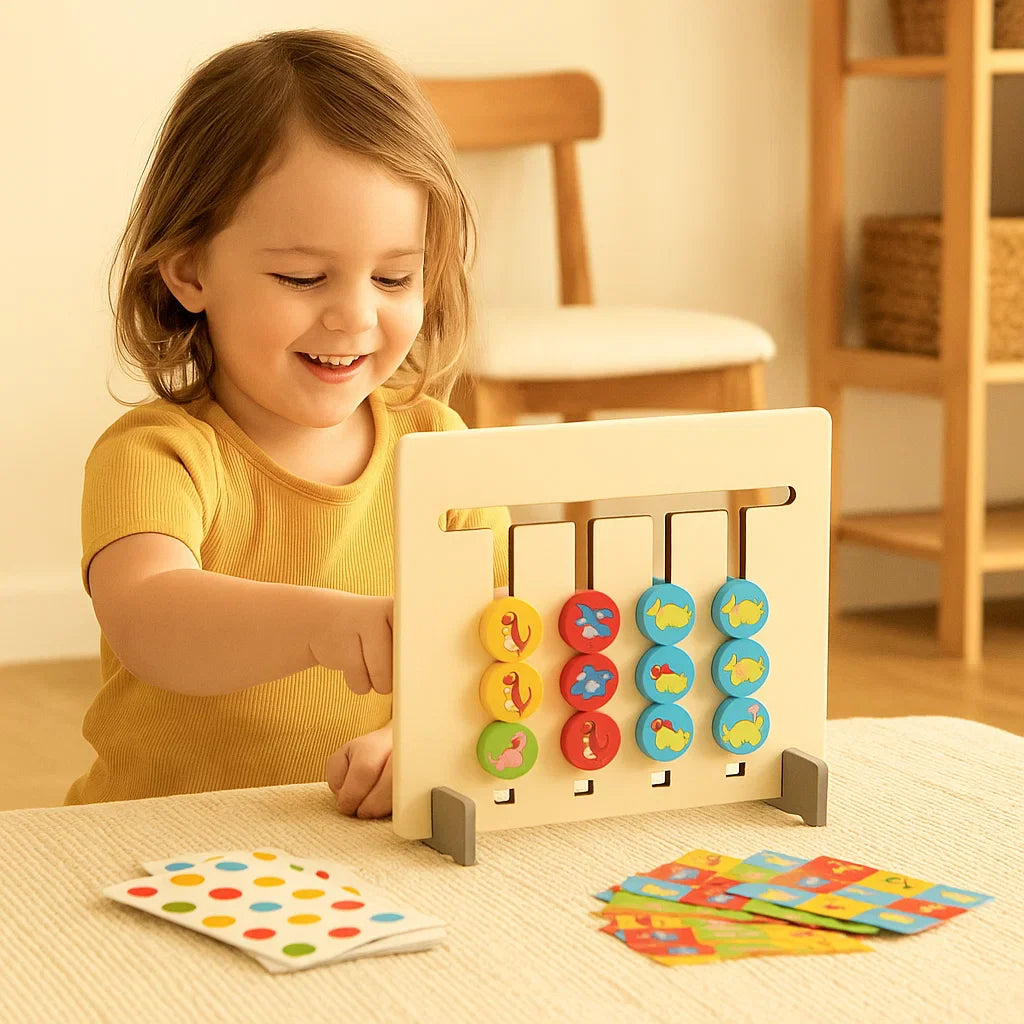 Montessori Zuordnungs Farbenmuster Spiel aus Holz