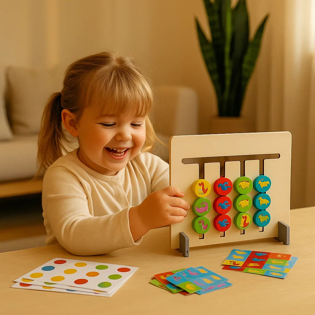 Montessori Zuordnungs Farbenmuster Spiel aus Holz