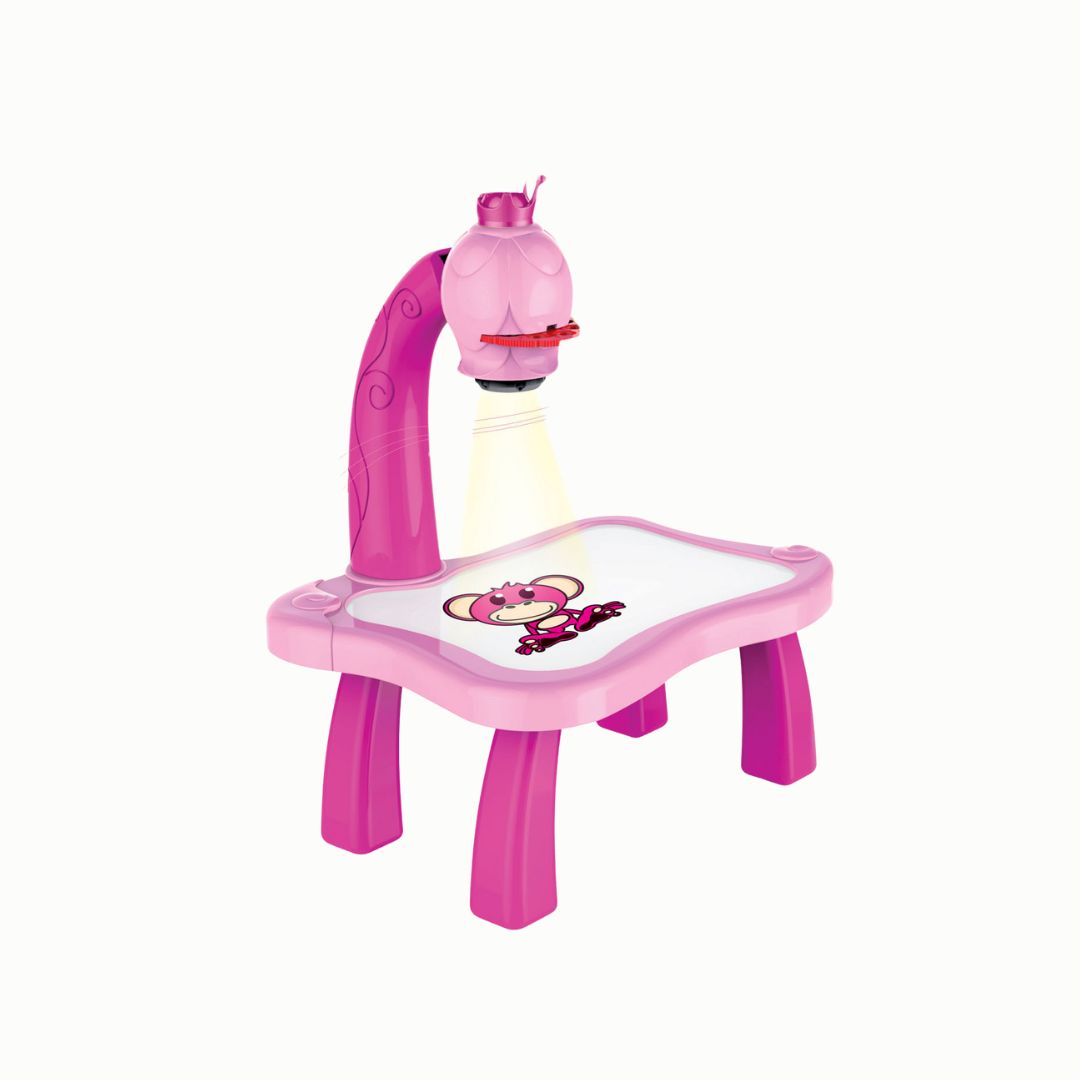 Kreativer Zeichentisch mit Beamer