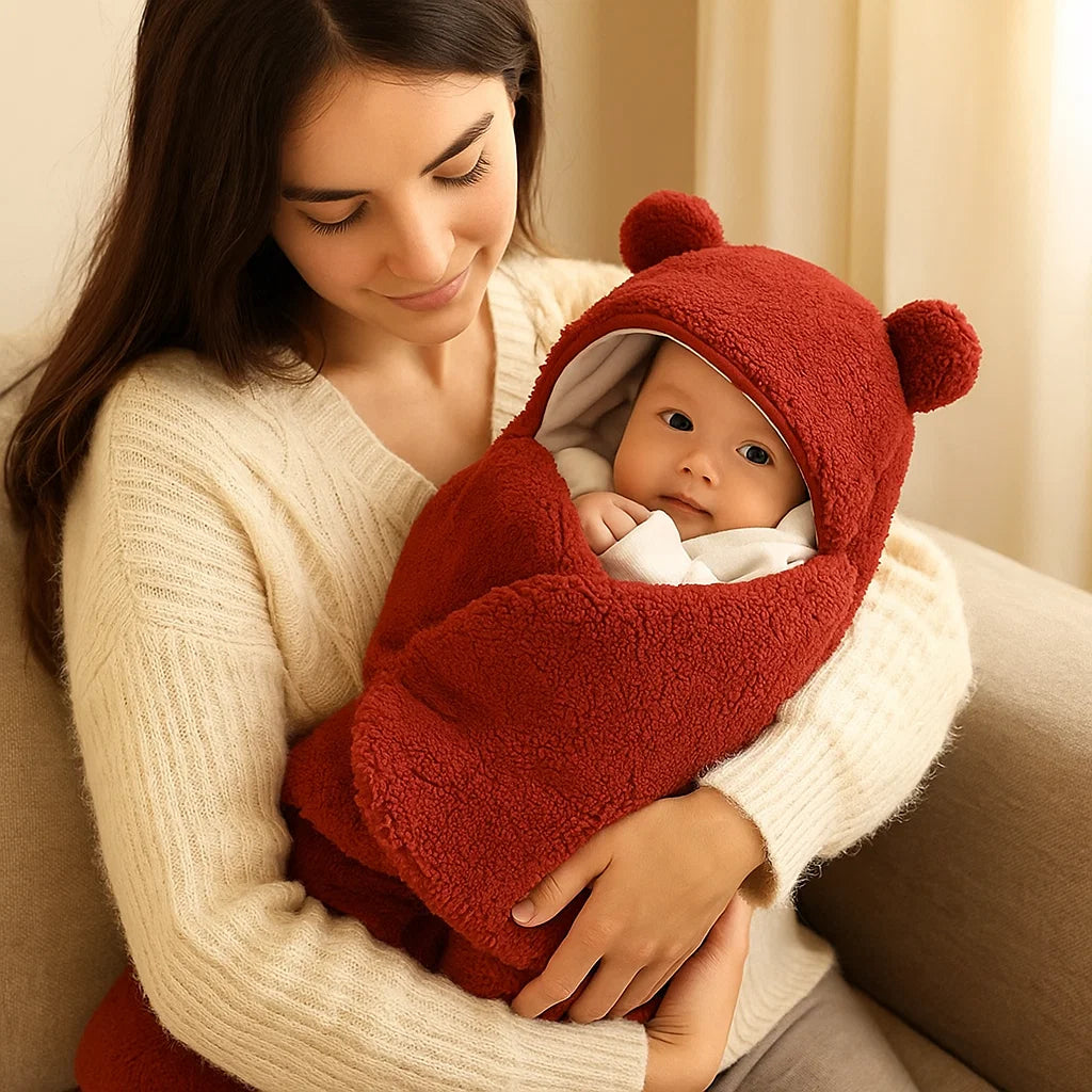 Baby Decke und Schlafanzug im Bärendesign