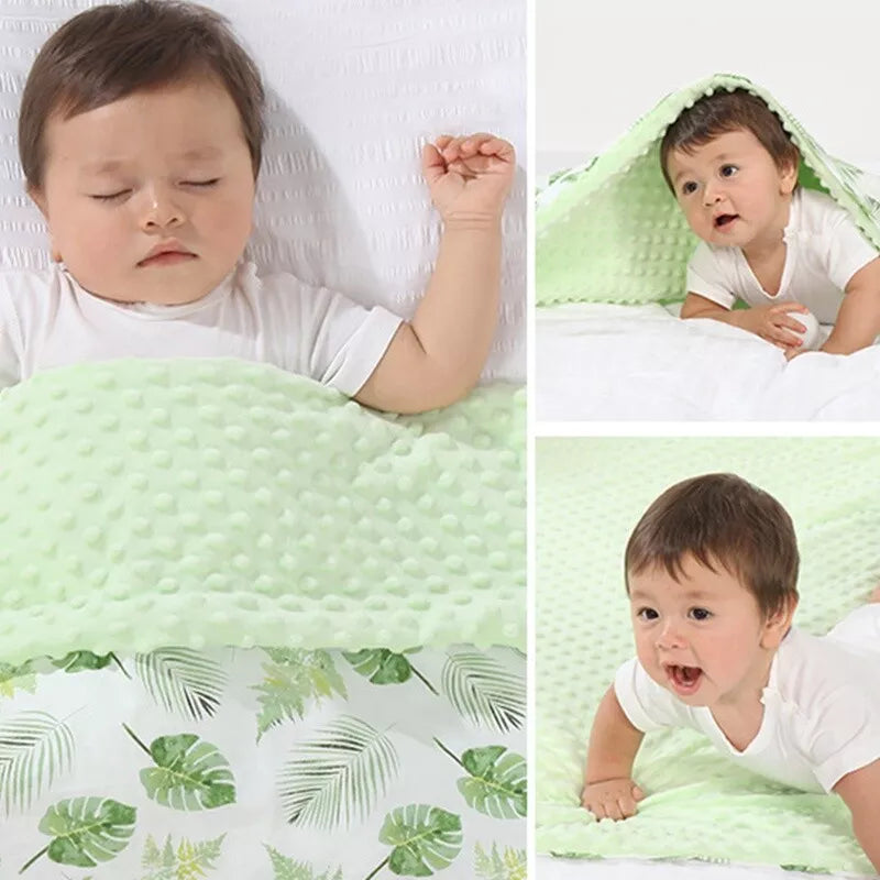 Weiche Baby-Decke – Kuschelige, doppelseitige Bettdecke für Babys