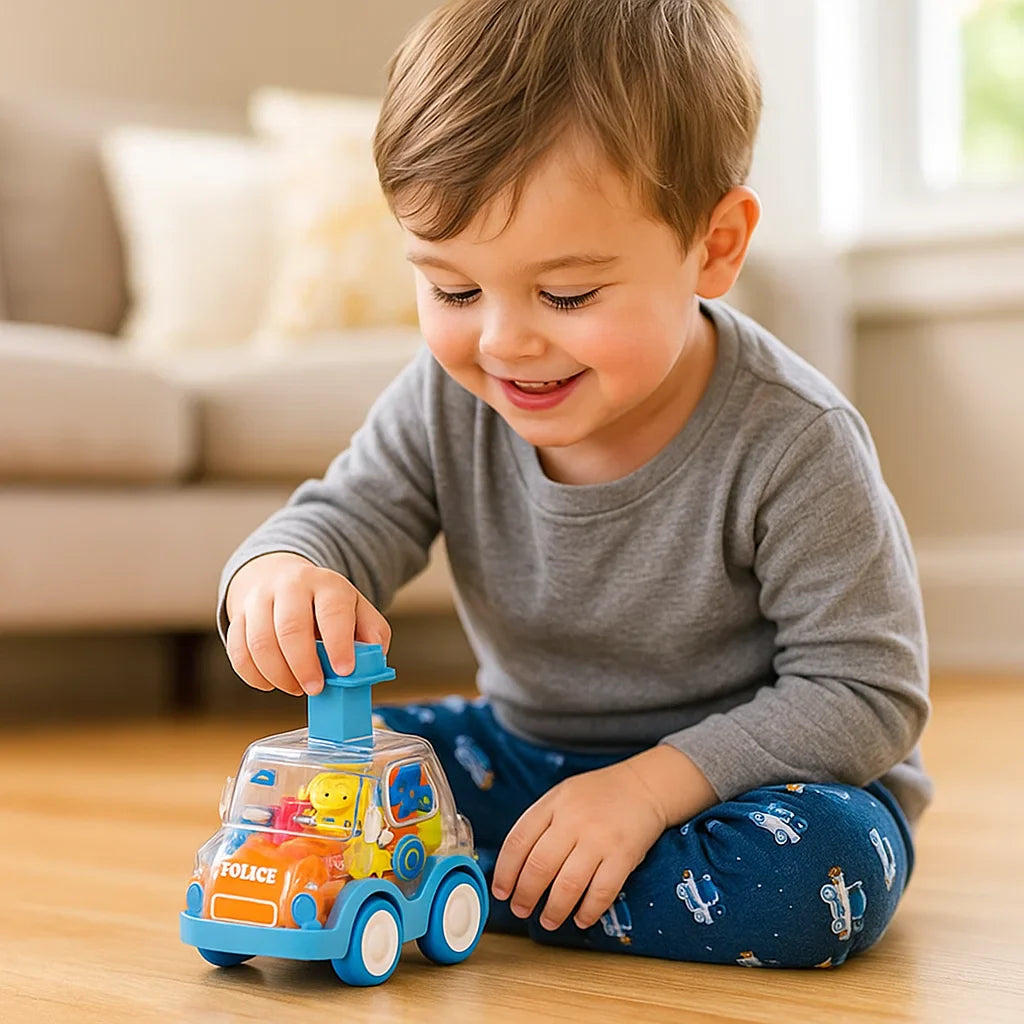 Drück und Los - Zahnrad Spielautos