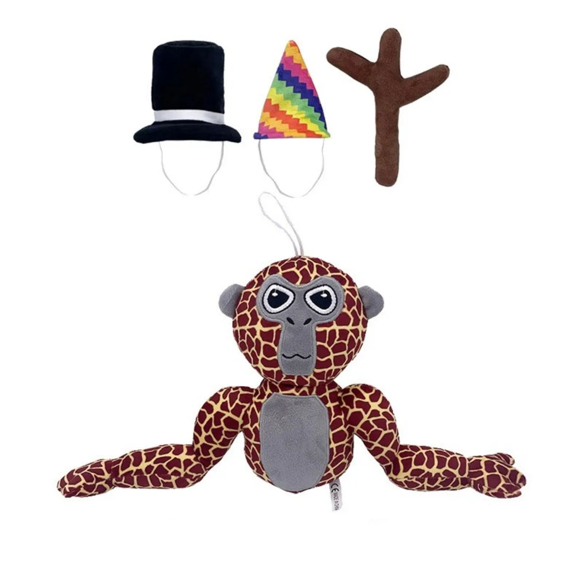 Bunte Affen-Plüschfigur