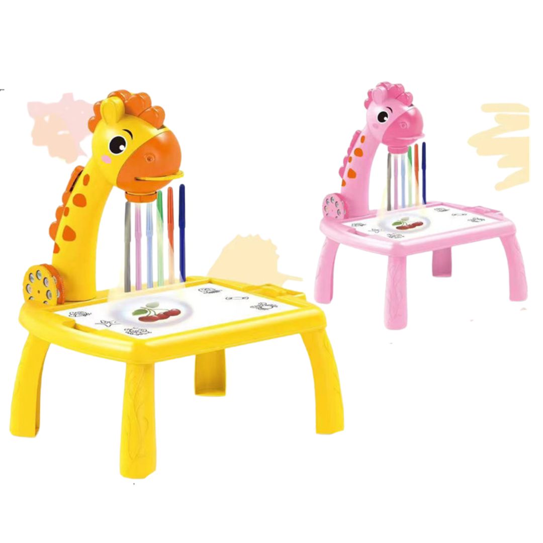 Kreativer Zeichentisch mit Beamer