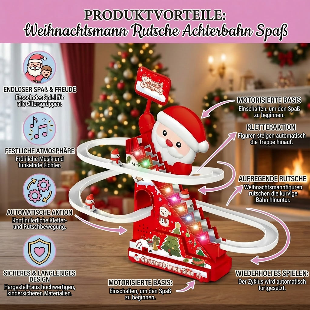 Weihnachtsmann Rutsche Achterbahn Spaß