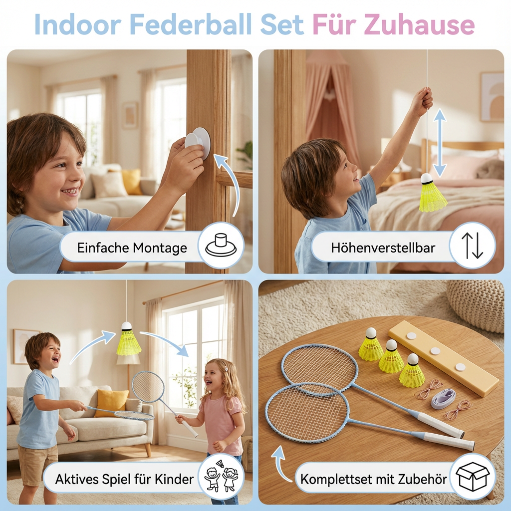 Indoor Federball Set Für Zuhause