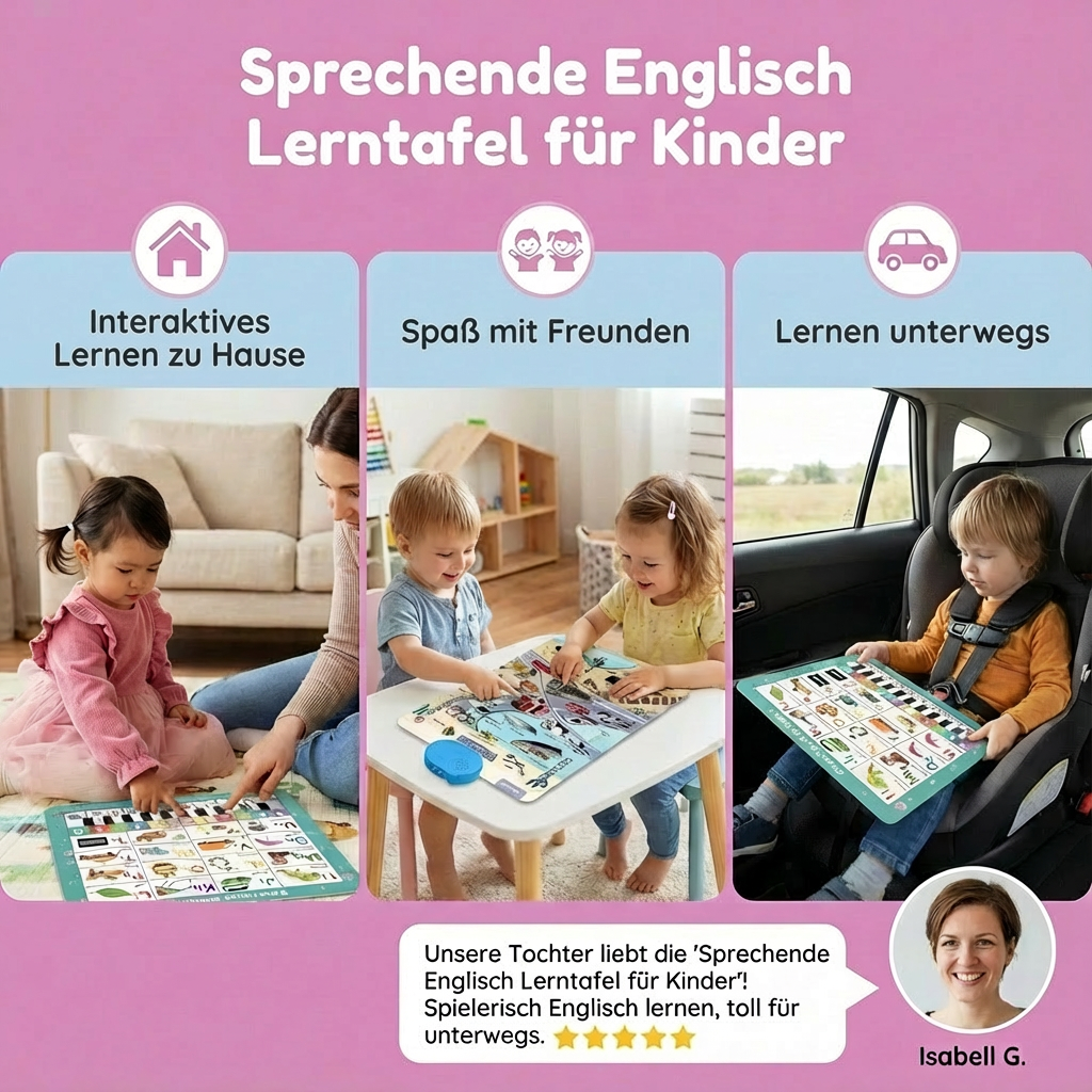 Sprechende Englisch Lerntafel für Kinder