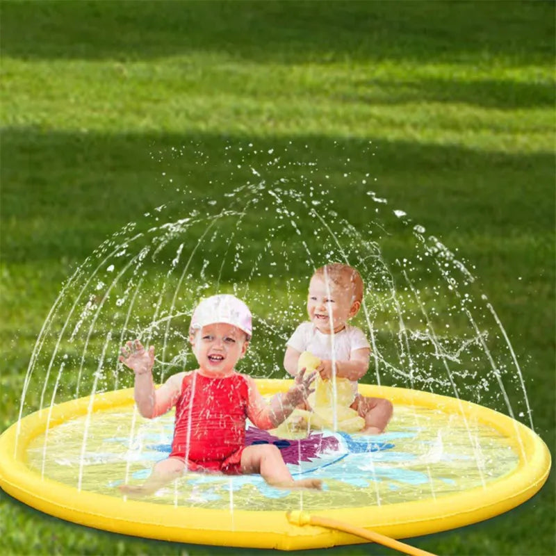 Shark Splash Sprinkler-Matte für Kinder – Aufblasbare Wassermatte