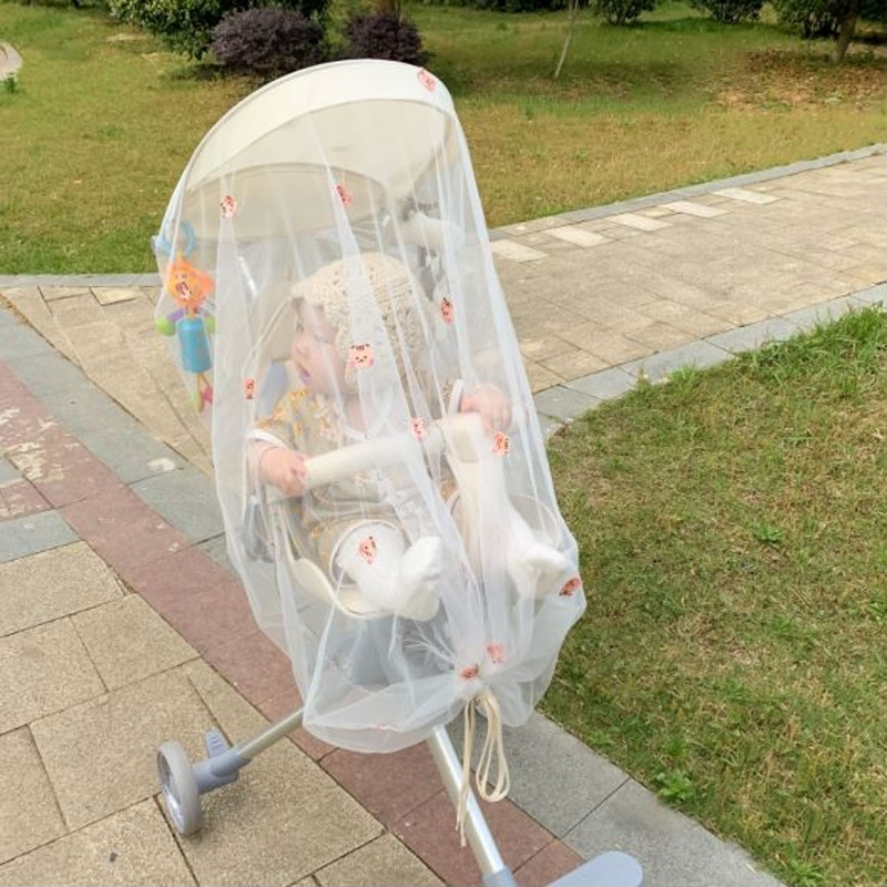 Kinderwagen Abdeckung mit Musselintuch & Moskitonetz für Babys