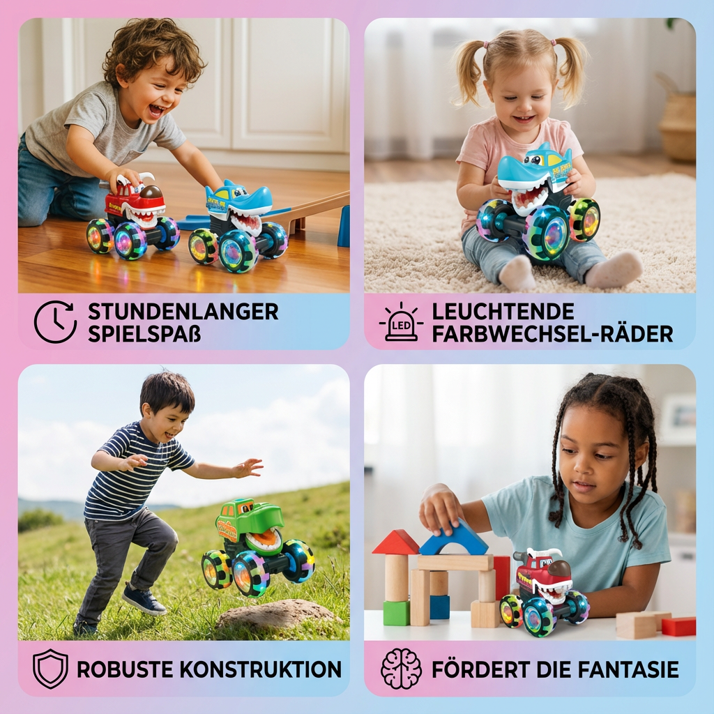 Leuchtende Monstertruck Spielautos