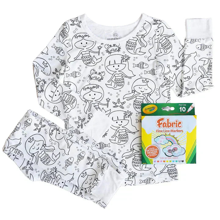 Kreativer Kinder Pyjama zum selber ausmalen