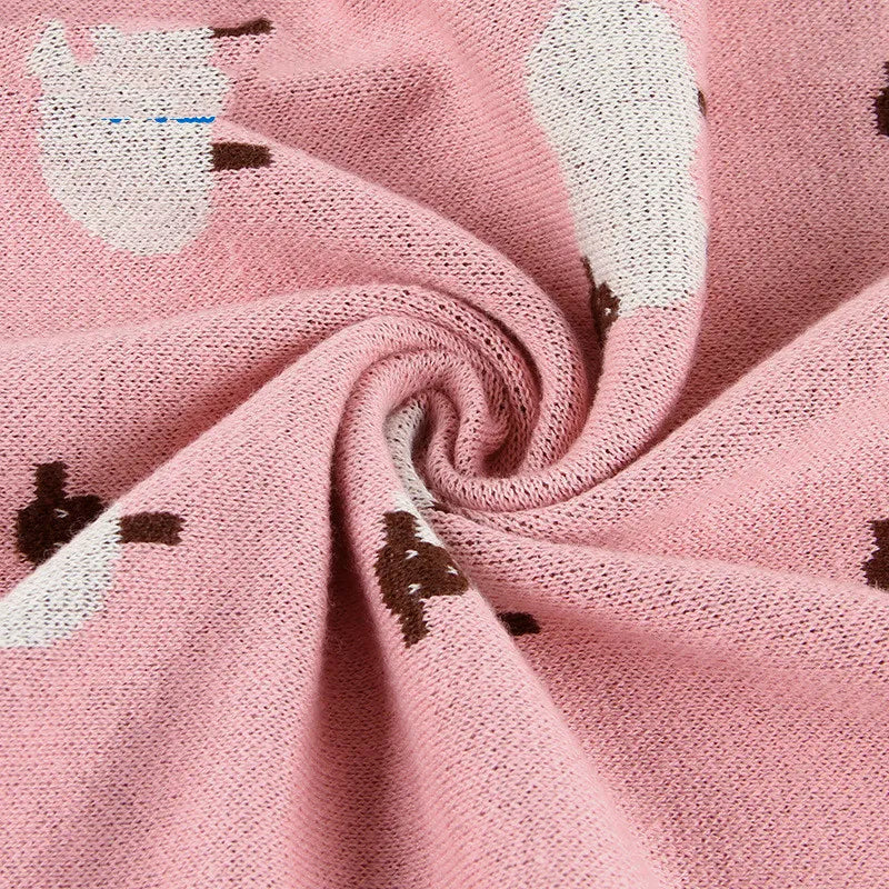 Niedliche Babydecke mit Schaf-Muster – Weiche und warme Decke für Kinderwagen