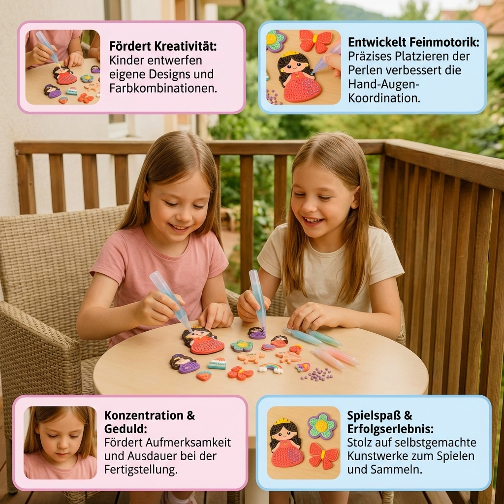 Zauberhafte Perlenmalerei – DIY Set für Kinder