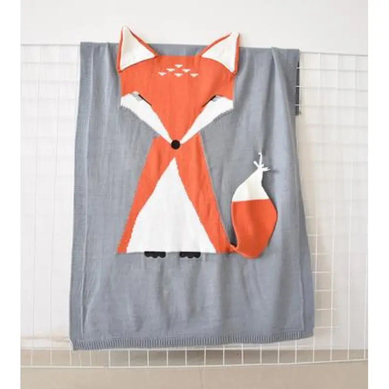 Baby Strickdecke mit Tiermotiv – Kuscheldecke mit 3D-Design für Kinder