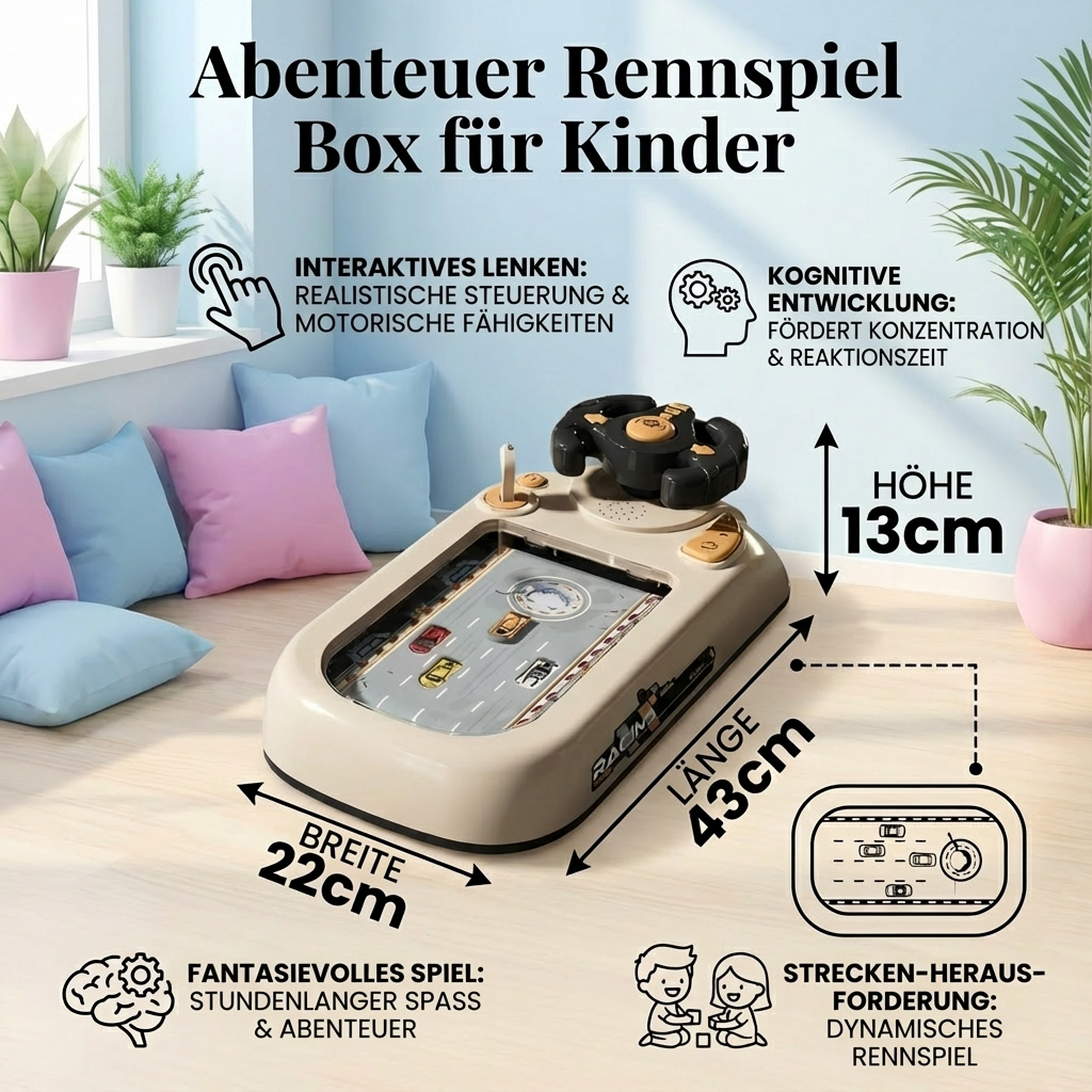 Abenteuer Rennspiel Box für Kinder