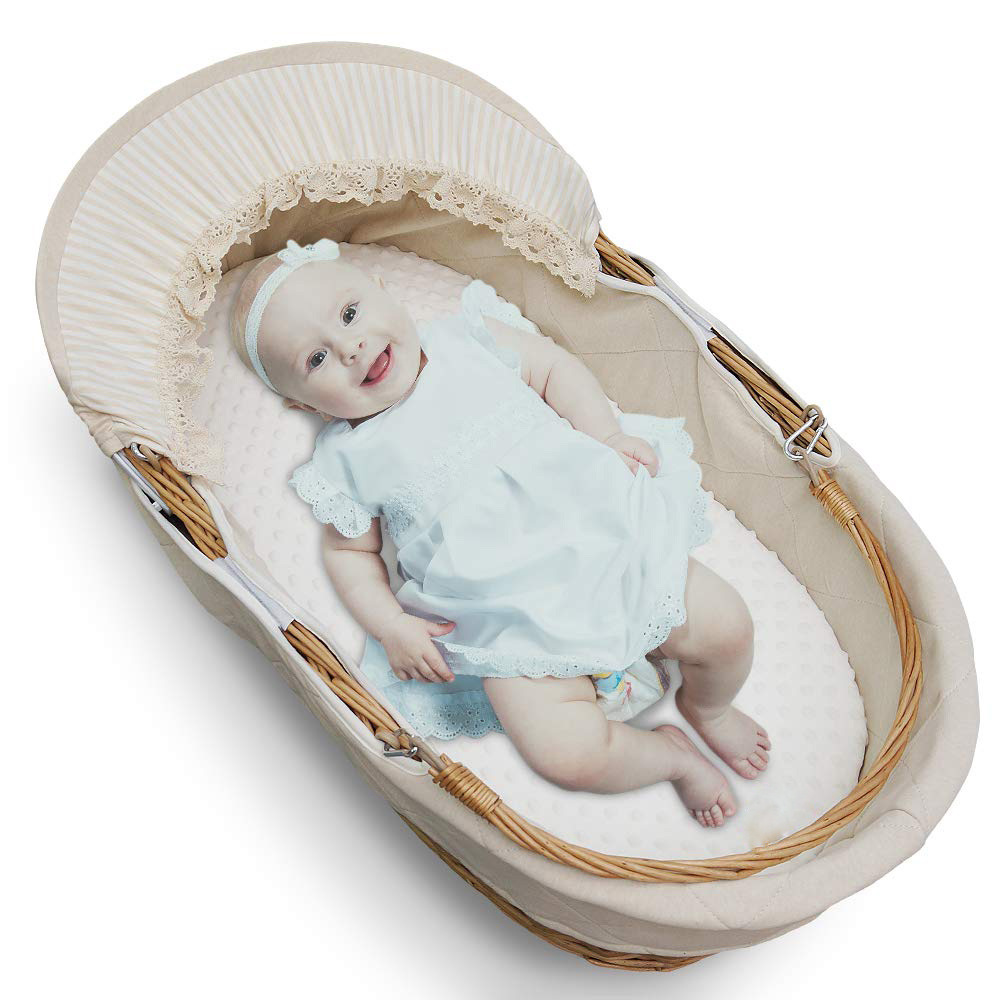 Moseskorb Matratzenbezug – Weicher & Rutschfester Bezug für Babykorb Matratze