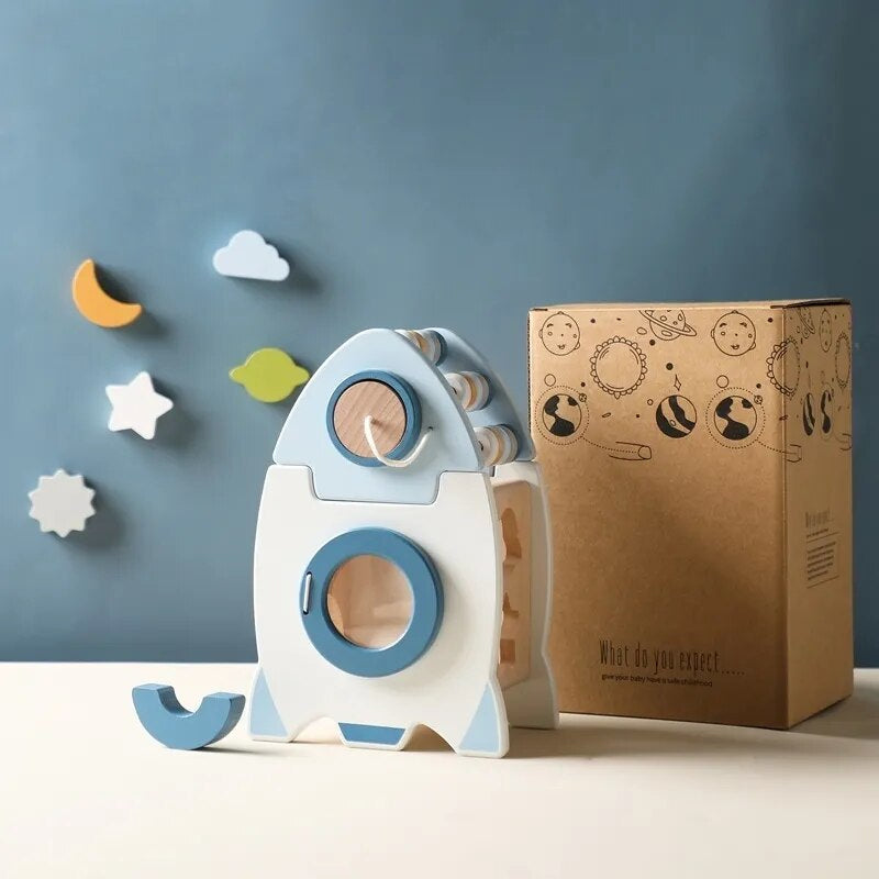 Weltraum-Entdecker – Interaktives Raketen-Spielset Aus Holz