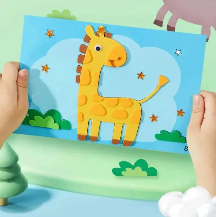 3D Tier-Aufkleber Spielset