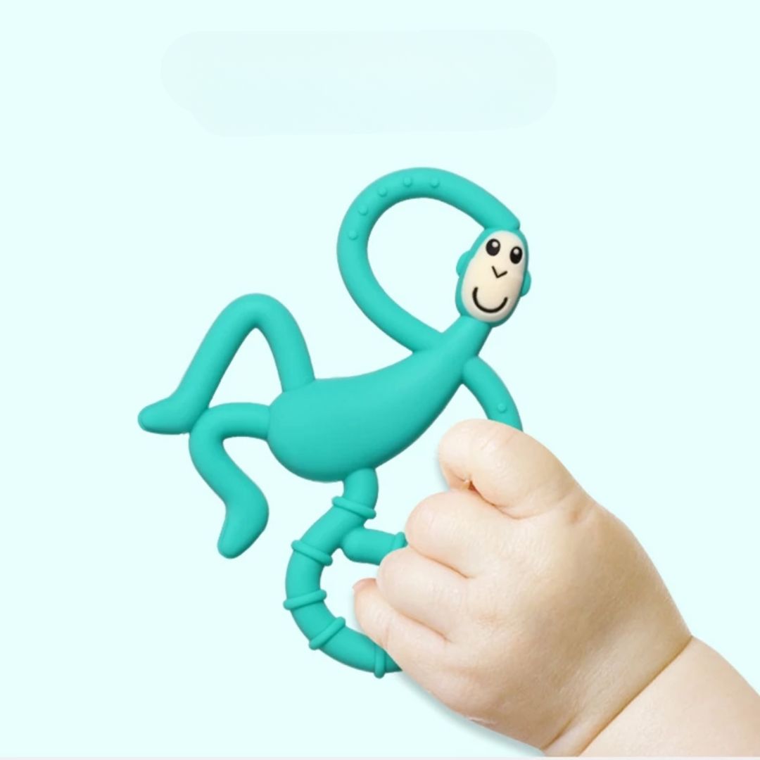 Baby Beißring Affe aus Silikon – Beißspielzeug für Babys & Kleinkinder