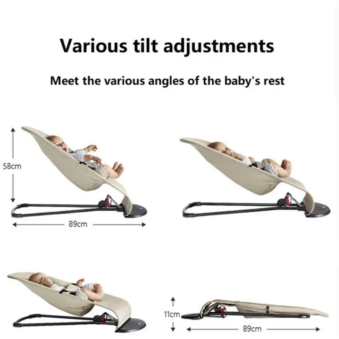 Babywippe mit ergonomischem Sitz – Leichte Schaukelwippe für Neugeborene