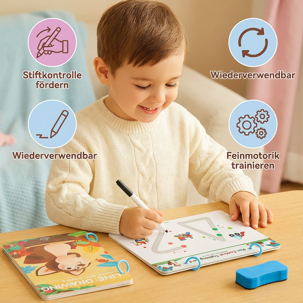 Stift Kontrolle Trainingsbuch für Kinder
