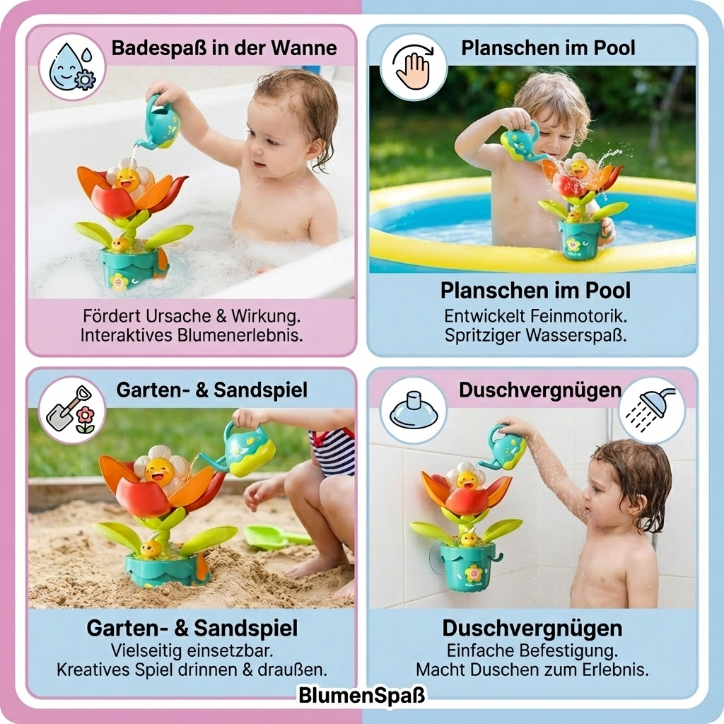 BlumenSpaß Badespielzeug mit Gießkanne