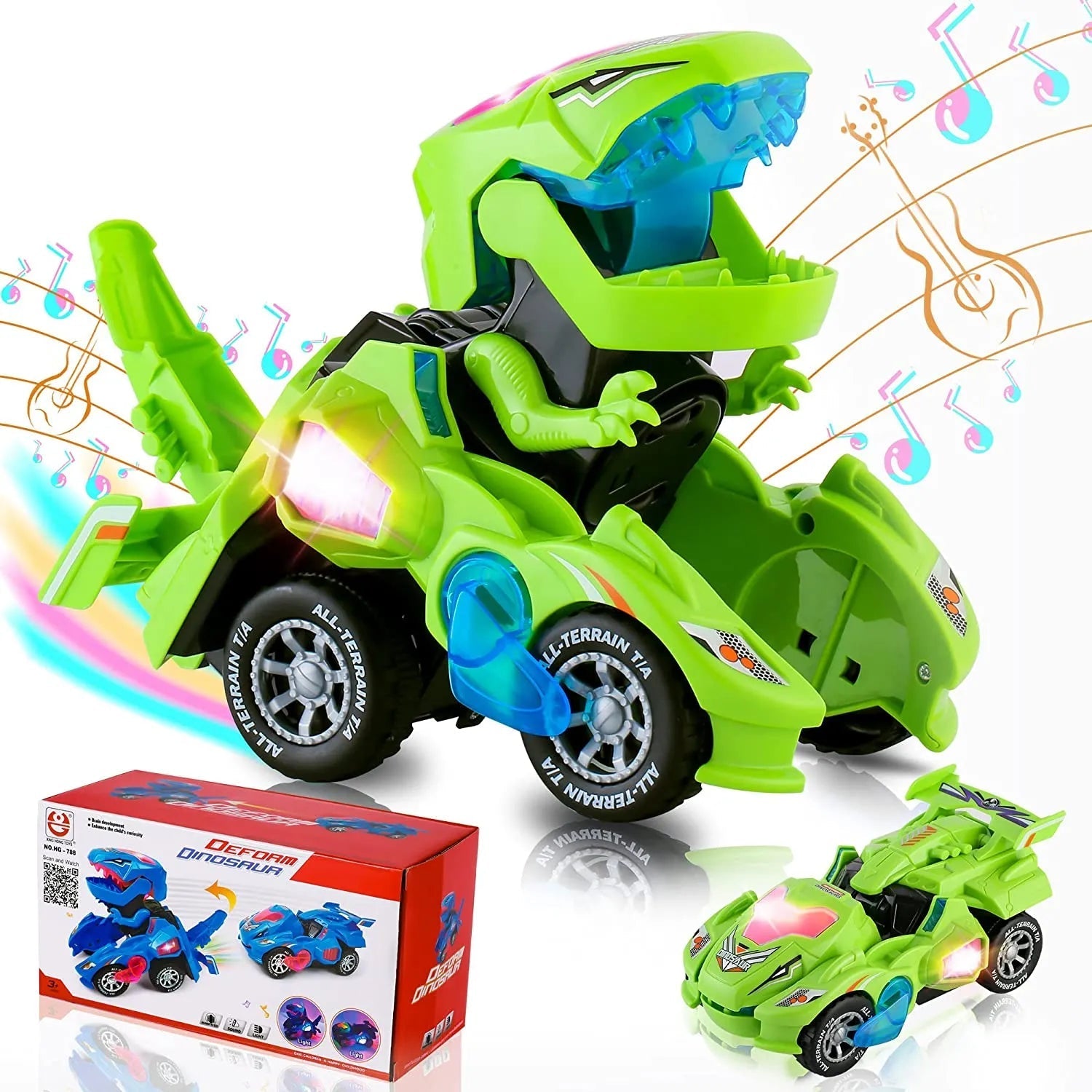 Dino-Transformer Auto – Automatische Verwandlung Mit Licht & Sound