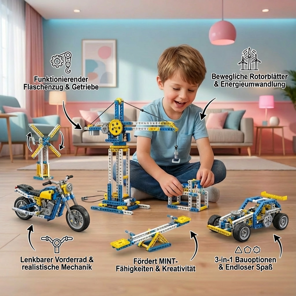 3in1 Wissenschaft und Technik Baustein Spielset