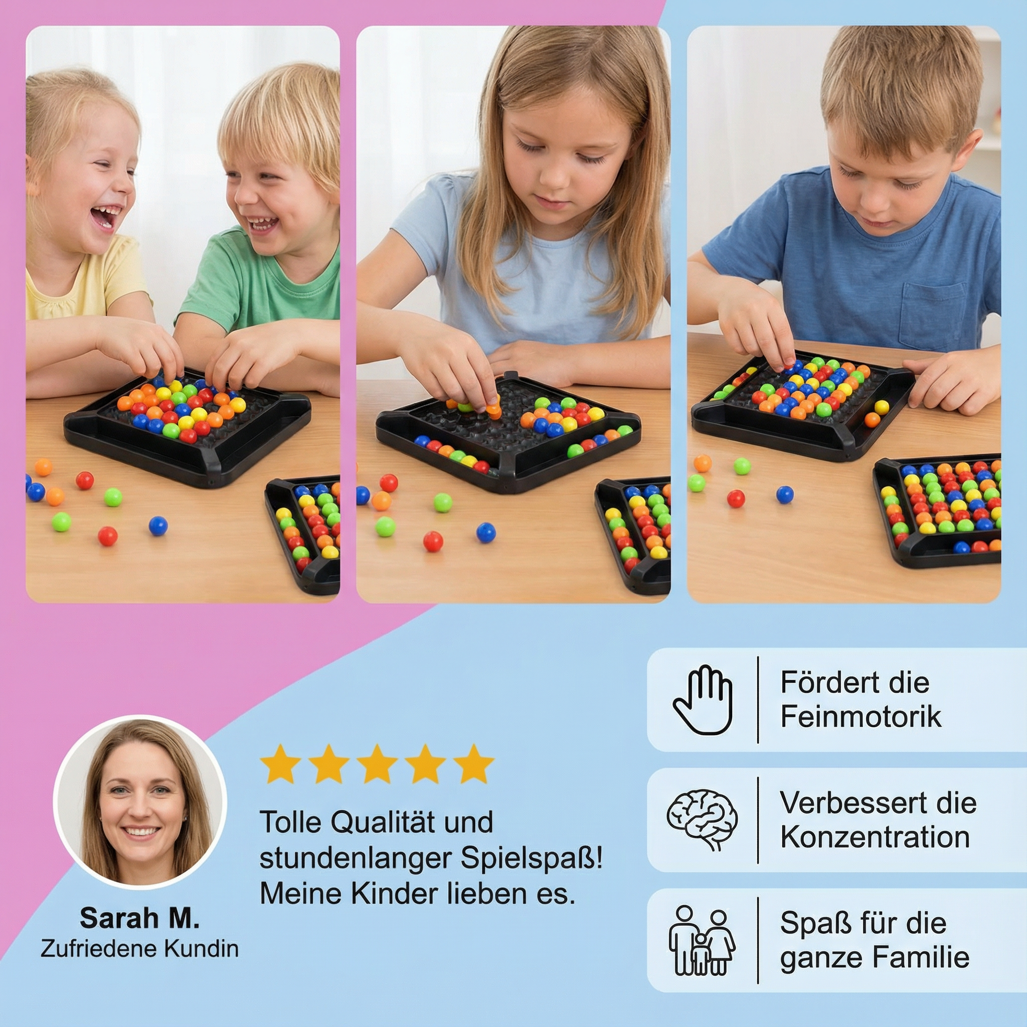 Farben Match Logikspiel – Interaktives Kugel-Denkspiel für Kinder & Erwachsene