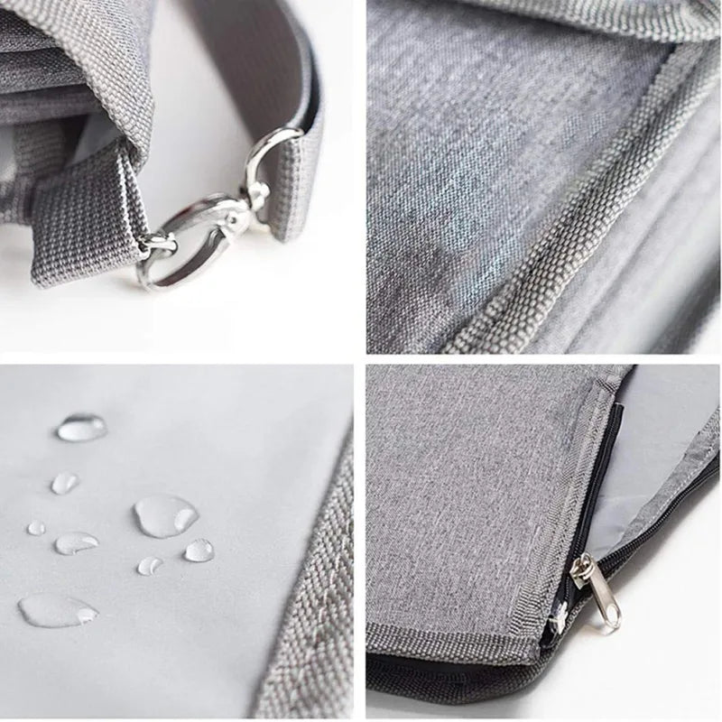 Faltbare Wickelunterlage für unterwegs – Tragbare Windelauflage mit Fächern