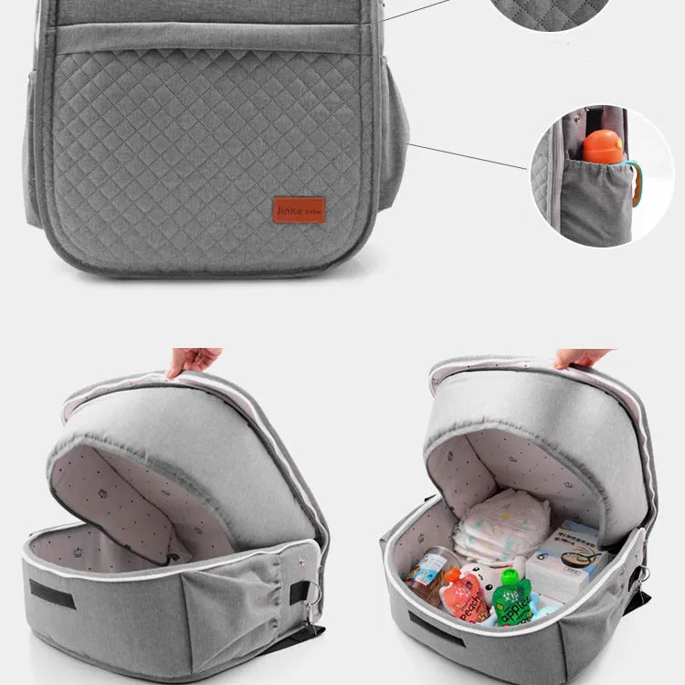 Baby Reisebett mit Wickeltasche – Tragbares 2-in-1 Bett für Unterwegs
