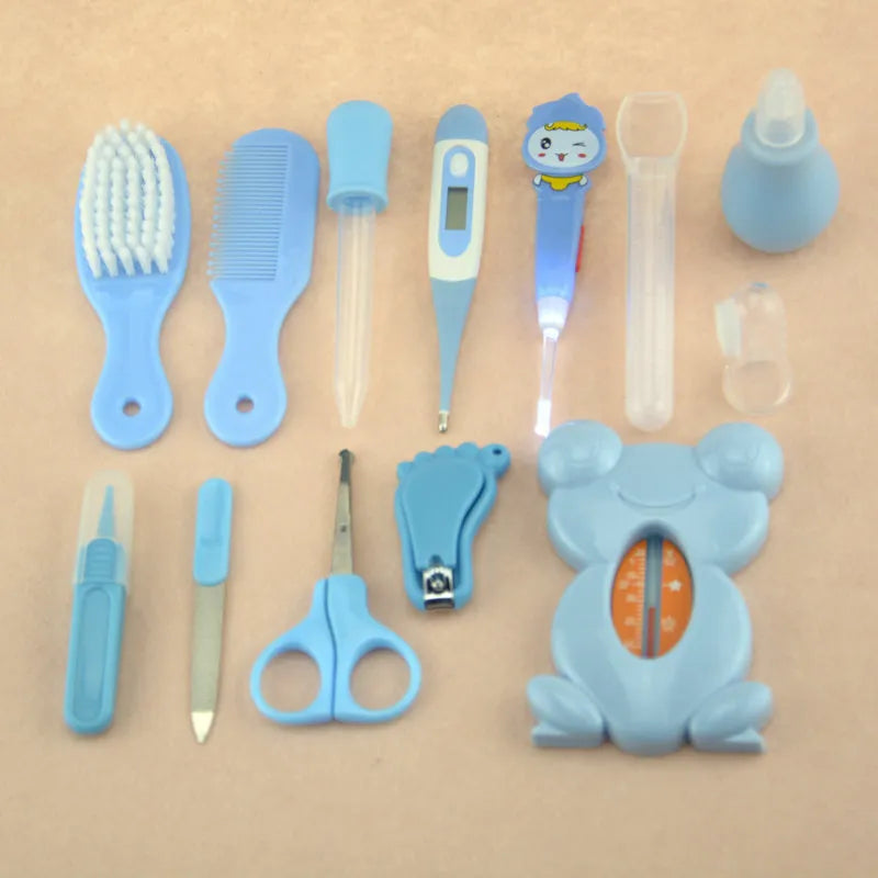 Baby Pflege Set mit Thermometer, Bürste und Nagelknipse