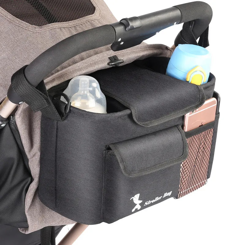 Praktische Stroller Tasche für Kinderwagen – Organizer mit Schultergurt und Fächern