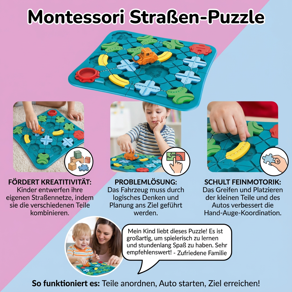 Montessori Straßen-Puzzle