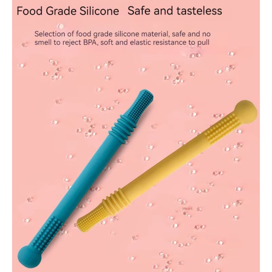 Beißröhrchen für Babys – Wiederverwendbar Silikon Zahnungshilf