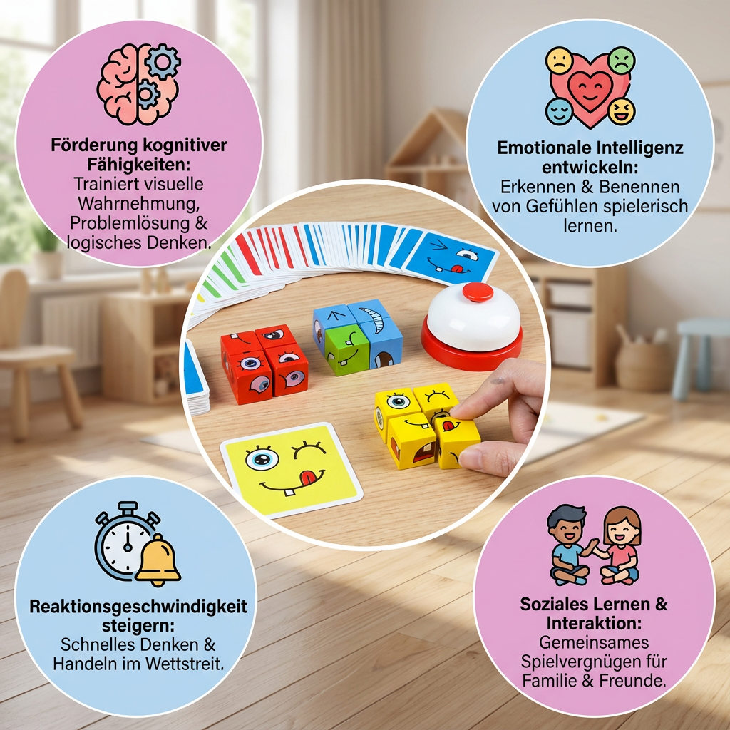 Gesicht Puzzle Würfel Spiel