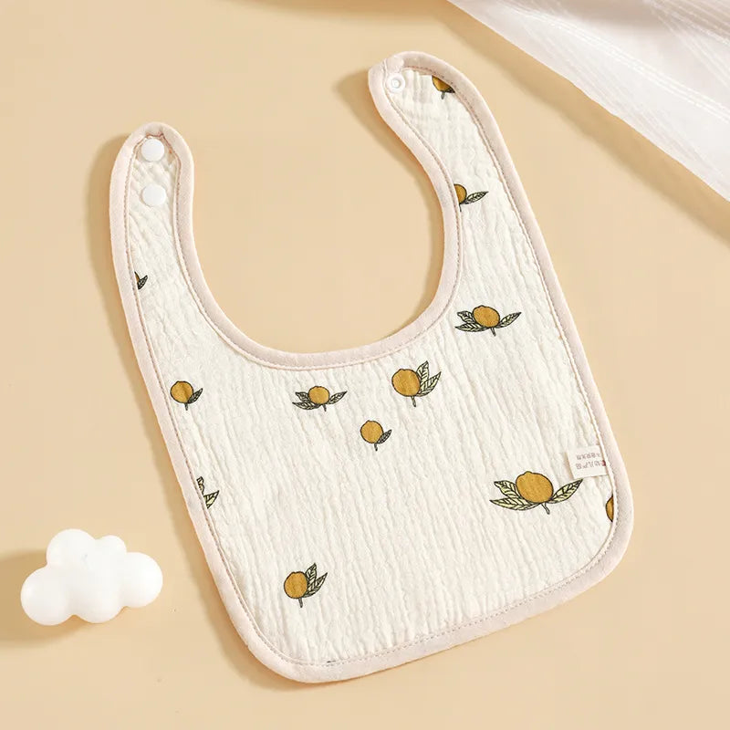 Baby Lätzchen aus Musselin – Weiche Spucktücher mit Druckknopf