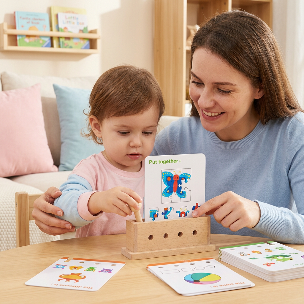 Holz Logik Entschlüsselungs Lernspiel für Kinder - Frühe Fähigkeiten Fördern