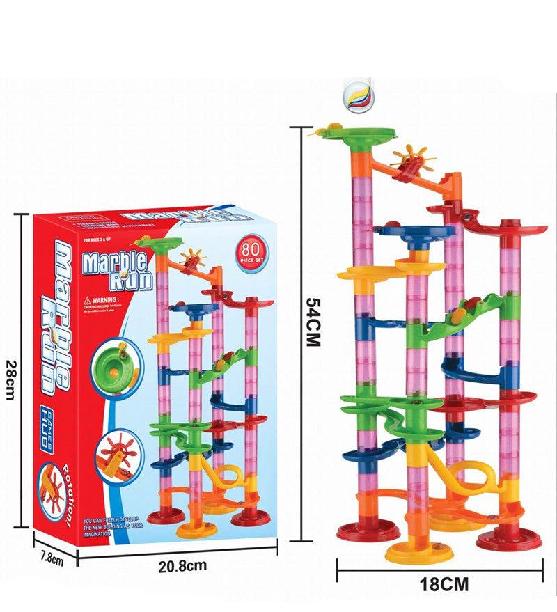 Baustein Murmelbahn Säulen Spielset