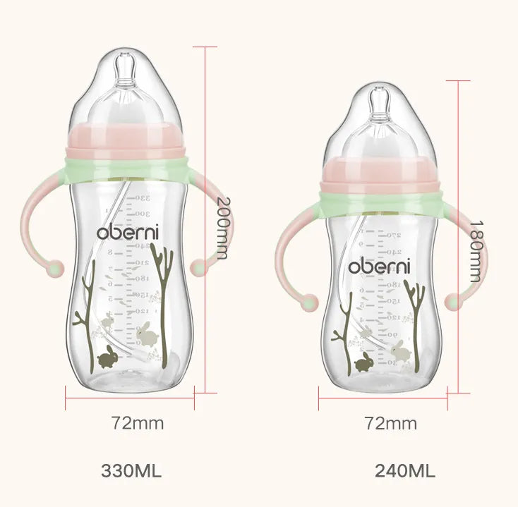 Babyflasche mit Griff – Weithalsflasche für Neugeborene