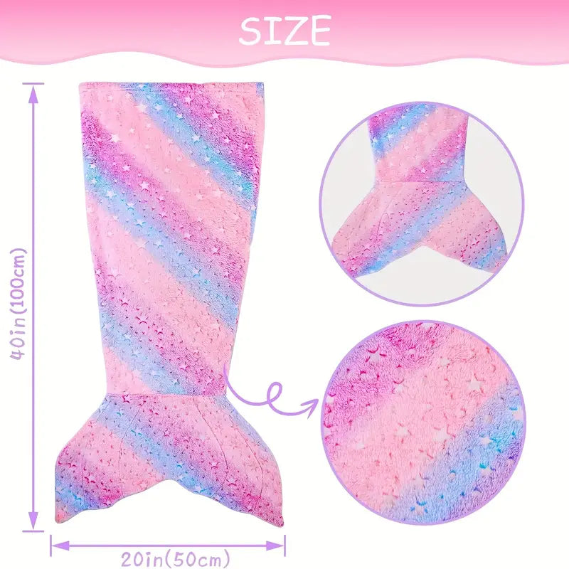 Magischer Leuchteffekt – Meerjungfrauen-Schlafsack