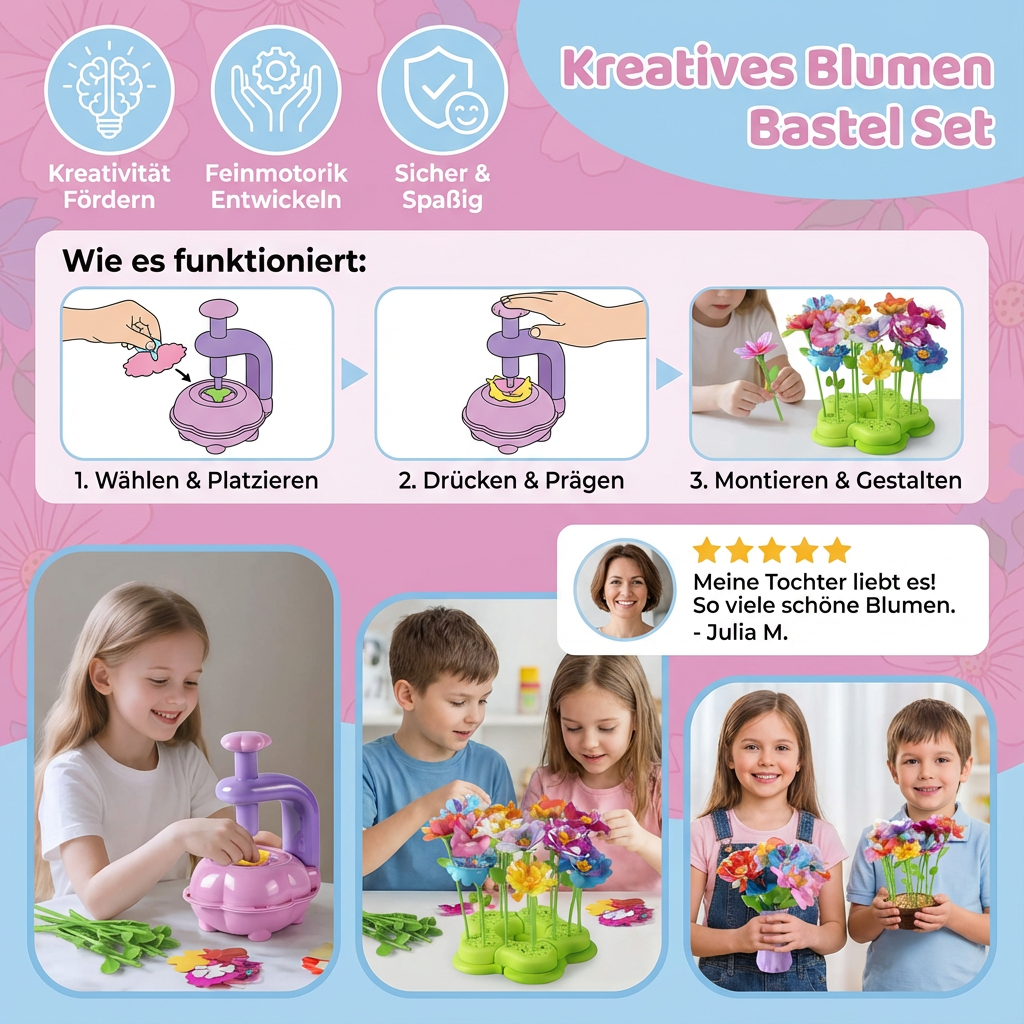 Kreatives Blumen Bastel Set