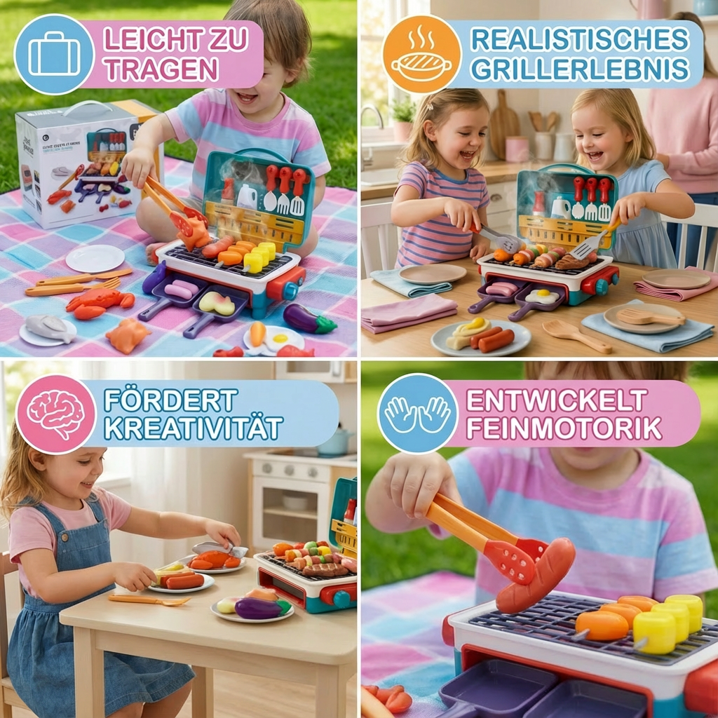 Mein erster BBQ-Grill – Kinderküche mit Rauch-Effekt und farbwechselnden Lebensmittel
