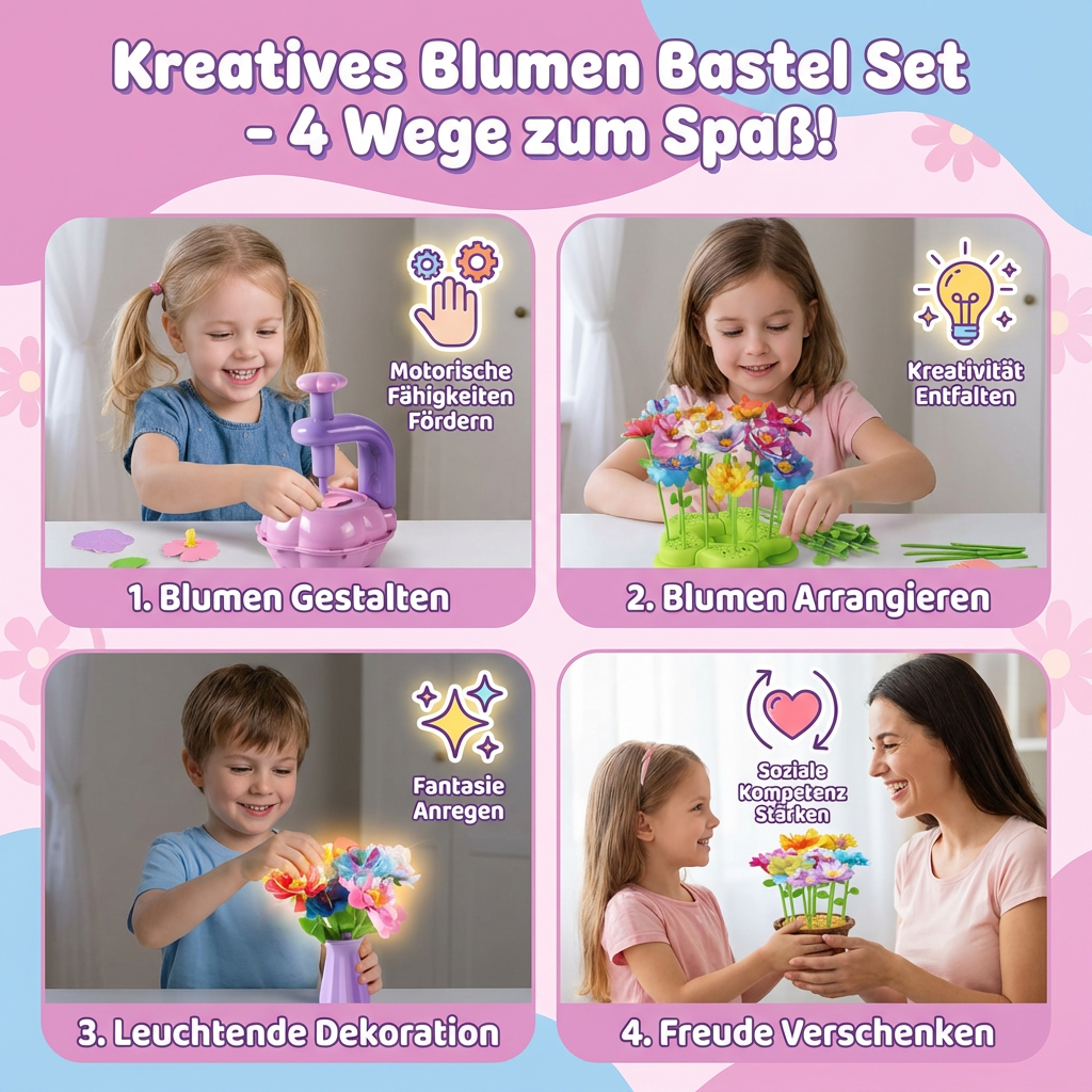 Kreatives Blumen Bastel Set