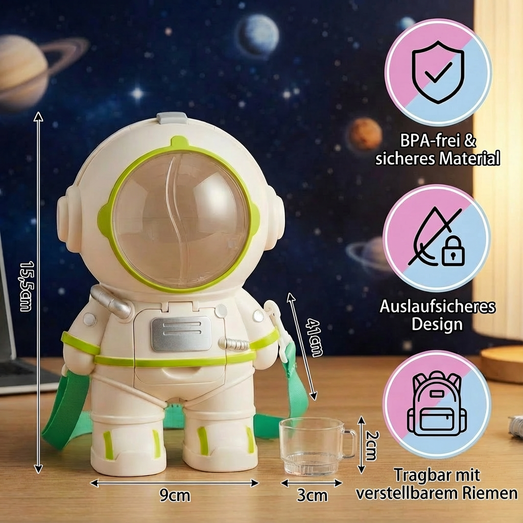 Astronaut Trinkflasche für Kinder